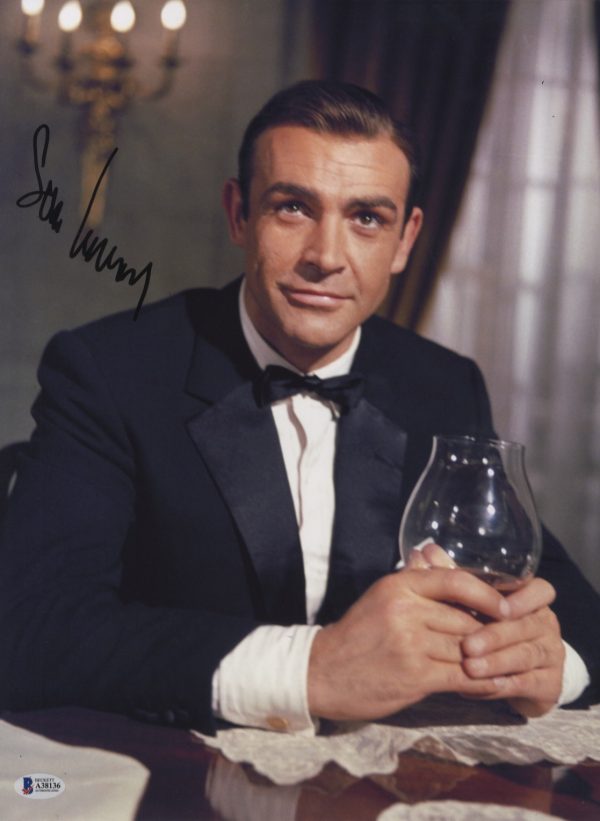 sean connery signed 007 james bond 12x16 photo with beckett authentication