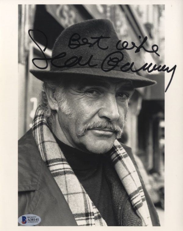 sean connery signed 007 james bond 8x10photo with beckett authentication