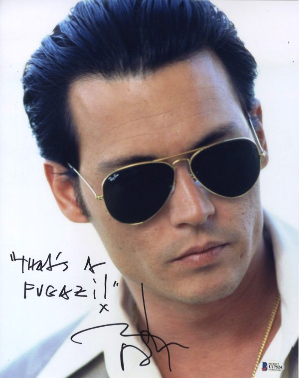 johnn depp signed 11x14 with beckett authentication donnie brasco quote