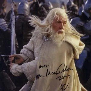 ian mckellen signed gandalf LORD OF THE RINGS 11X14 PHOTO shanks autpographs