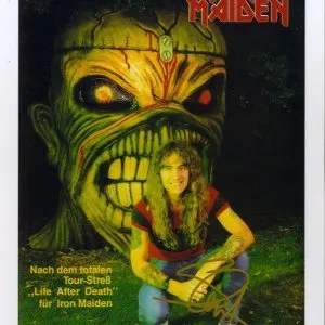 steve harris IRON MAIDEN signed 8x10 photo Shanks autpgraphs
