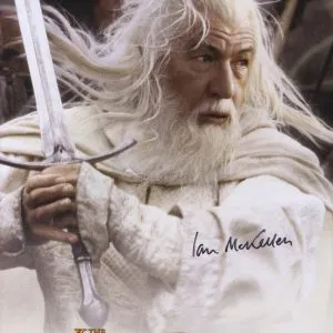 ian mckellen signed gandalf LORD OF THE RINGS 18X12 PHOTO shanks autpographs
