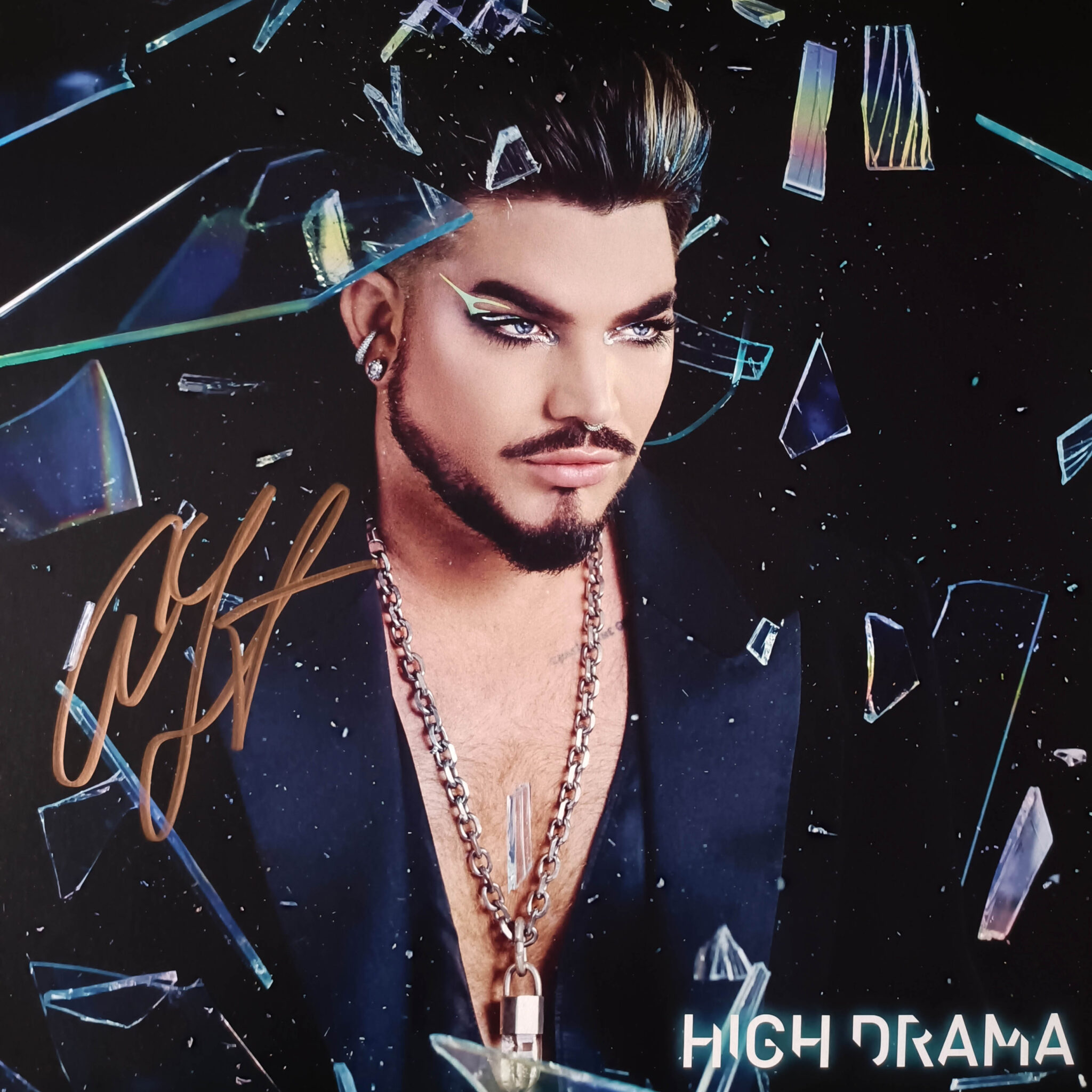 Adam Lambert ‘High Drama’ Vinyl Record Shanks Autographs