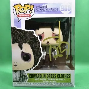 johnny depp signed pop funko edward scissorhands