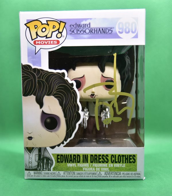 johnny depp signed pop funko edward scissorhands