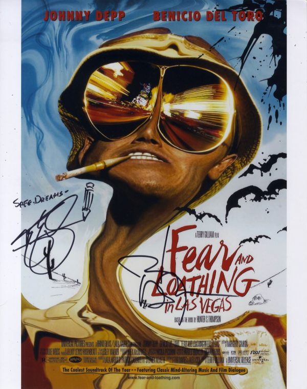 johnn depp signed 11x14 with beckett authentication fear and loathing