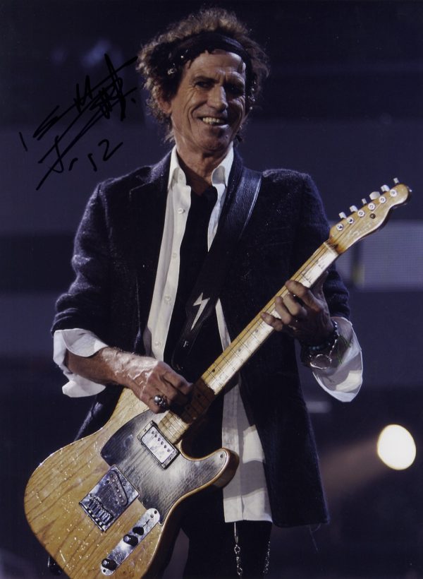 keith richards signed 12x16 photograph shanks autographs