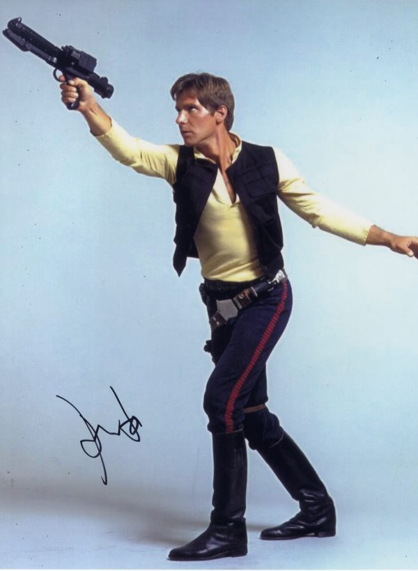 harrison ford signed 16x12 star wars han solo photo with beckett authentication