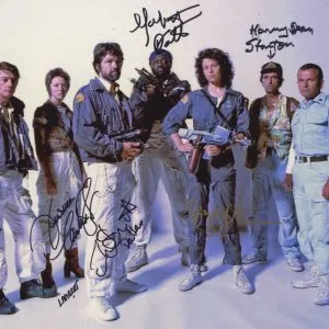 12x16 alien sigourney weaver signed cast photo ian holm,john hurt shanks autographs
