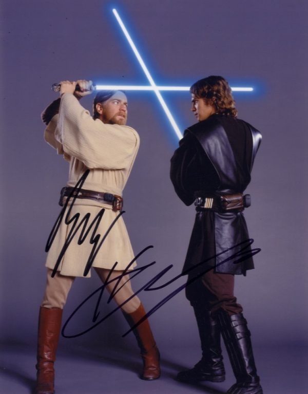 Ewan mcgregor and hayden christensen signed star wars photo