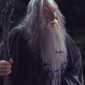 ian mckellen signed 8x10 photo