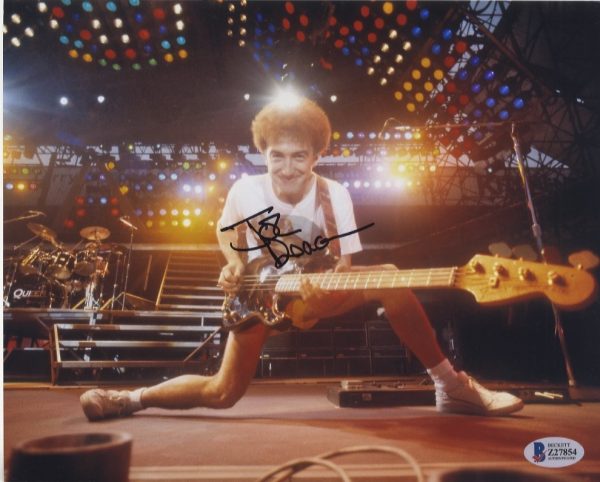 john deacon queen signed photo shanks autographs beckett authentication