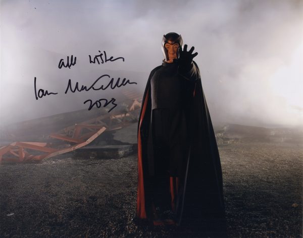 ian mckellen signed photo with beckett authentication. shanks autographs magneto