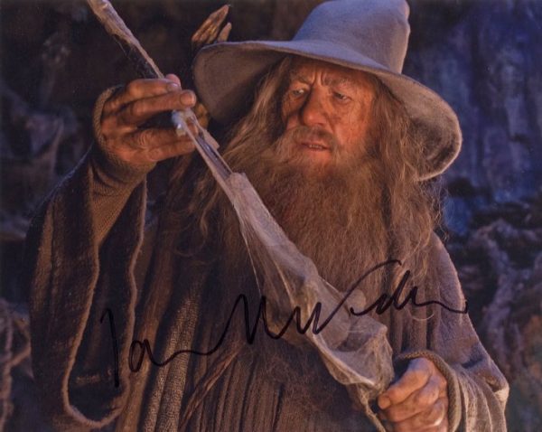 ian mckellen signed lord of the rings photo