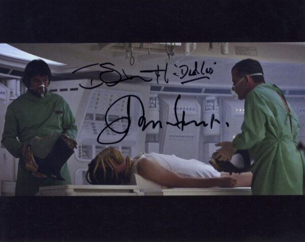 john hurt and tom skerritt signed Alien photo.shanks autograph