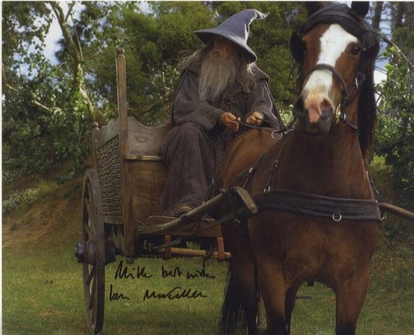 ian mckellen signed lord of the rings photo