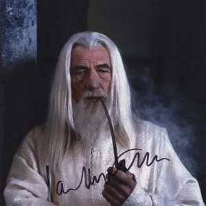 ian mckellen signed photo with beckett authentication. shanks autographs gandalf lord of the rings