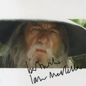 ian mckellen signed photo with beckett authentication. shanks autographs gandalf lord of the rings