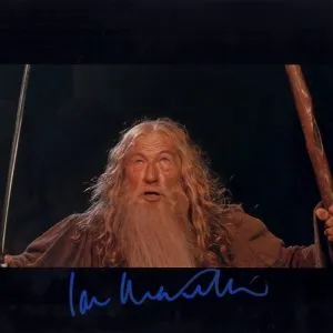 ian mckellen signed photo with beckett authentication. shanks autographs gandalf lord of the rings