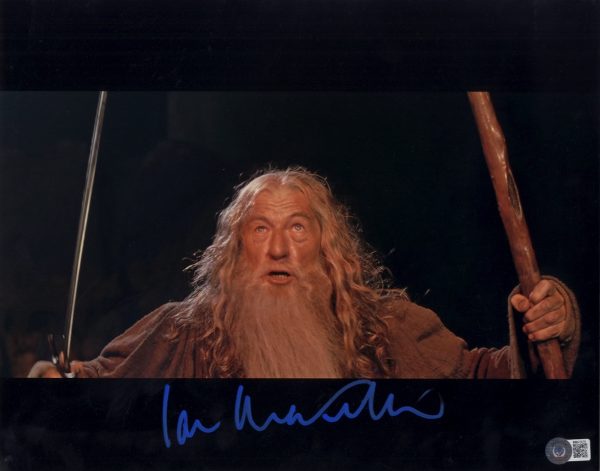 ian mckellen signed photo with beckett authentication. shanks autographs gandalf lord of the rings