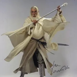ian mckellen signed photo with beckett authentication. shanks autographs gandalf lord of the rings