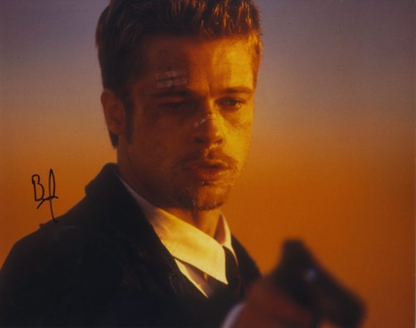 brad pitt signed photo 11x14 se7en