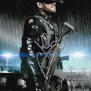 kiefer sutherland signed 'snake' Metal Gear Solid photo.