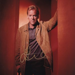 kiefer sutherland signed 24 'jack bauer' 8x10 photo. shanks autographs memorabilia