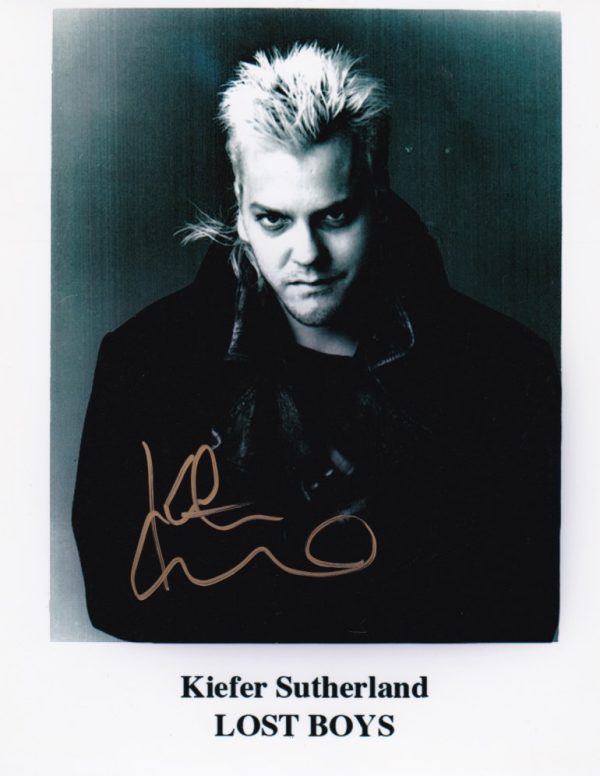 kiefer sutherland signed 'DAVID' The Lost Boys photo shanks autographs