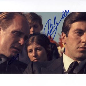 robert duvall and al pacino signed 8x10 godfather,scarface,heat photo shanks autographs