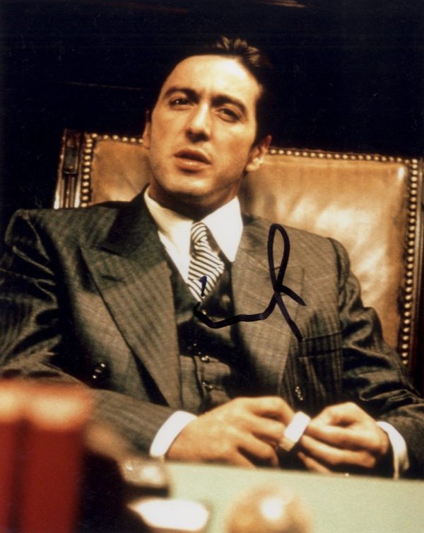 al pacino signed 8x10 godfather,scarface,heat photo shanks autographs