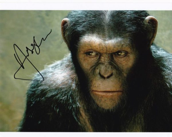 andy serkis signed Ceasar Planet of The Apes photo .shanks autographs