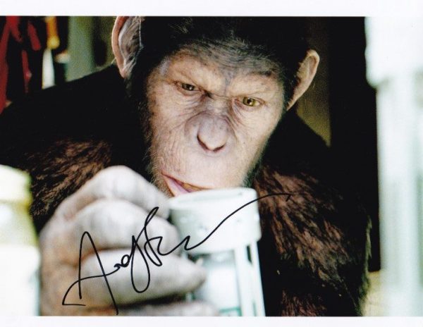 andy serkis signed Ceasar Planet of The Apes photo .shanks autographs