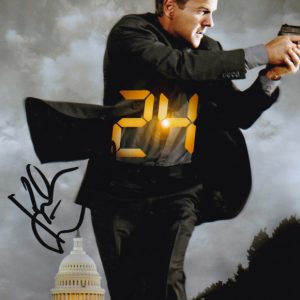 kiefer sutherland signed 24 'jack bauer' 8x10 photo. shanks autographs memorabilia