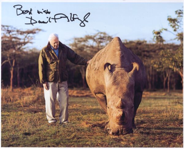 sir david attenborough signed 8x10 photo