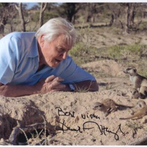 sir david attenborough signed 8x10 photo