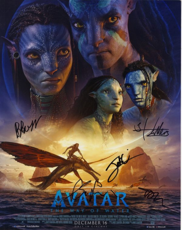 avatar the way of water signed cast photo