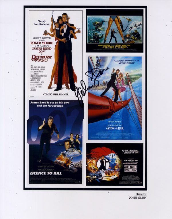 john glen James Bond Director,Shanks Autographs signed memorabilia