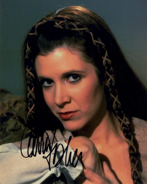 carrie fisher signed princess leia shanks autographs