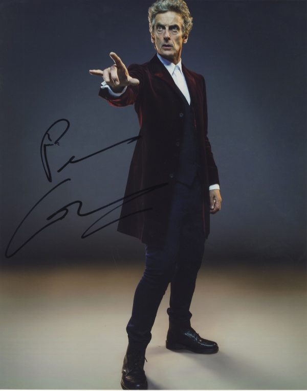peter capaldi doctor who signed photo. shanks autographs