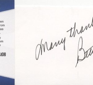 betty white signed 6x4 index card beckett authenticated