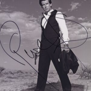 Pierce Brosnan signed james bond 11x14 photo, beckett authenticated.shanks autographs