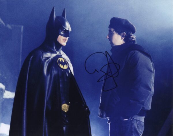 Tim Burton Batman signed 11x14 photo.shanks autographs.