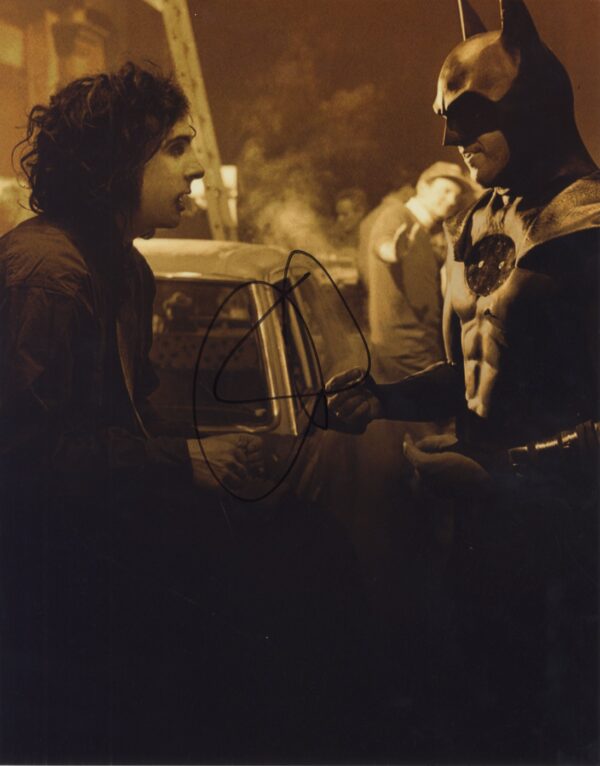 Tim Burton Batman signed 11x14 photo.shanks autographs.