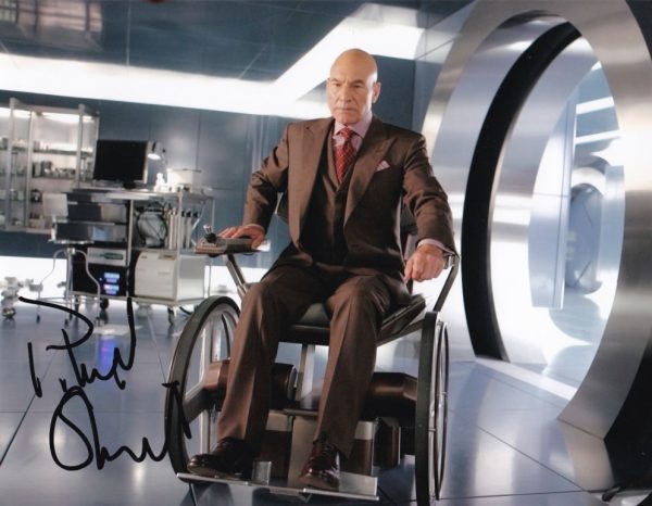 patrick stewart signed x-men photo ,shanks autographs