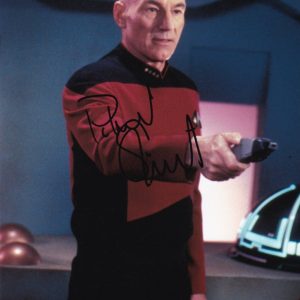 patrick stewart signed star trek photo shanks autographs