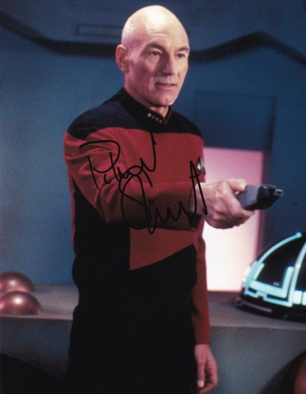 patrick stewart signed star trek photo shanks autographs