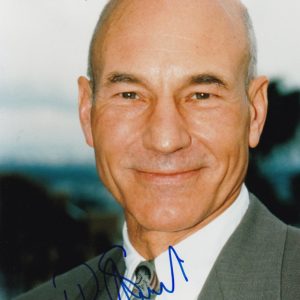 patrick stewart signed photo, shanks autpgraphs