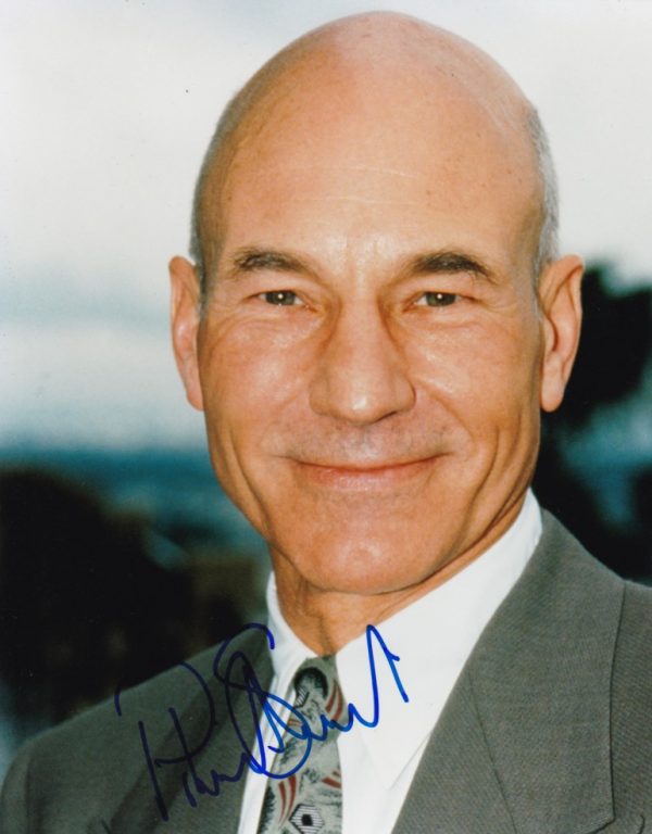 patrick stewart signed photo, shanks autpgraphs