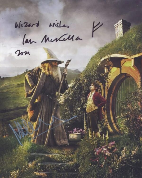 Ian Mckellen & Martin Freeman  Signed 8x10